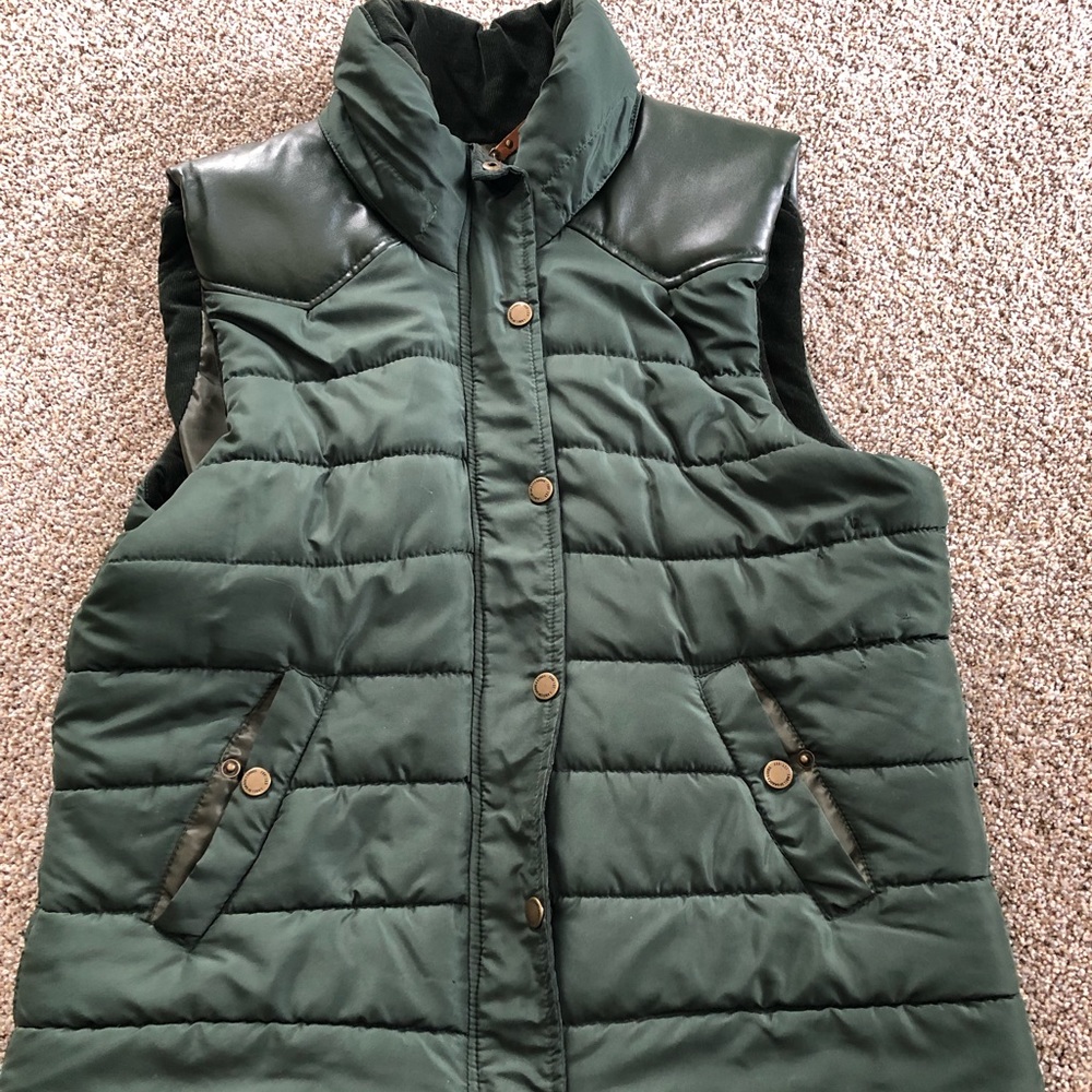 Green puffy vest